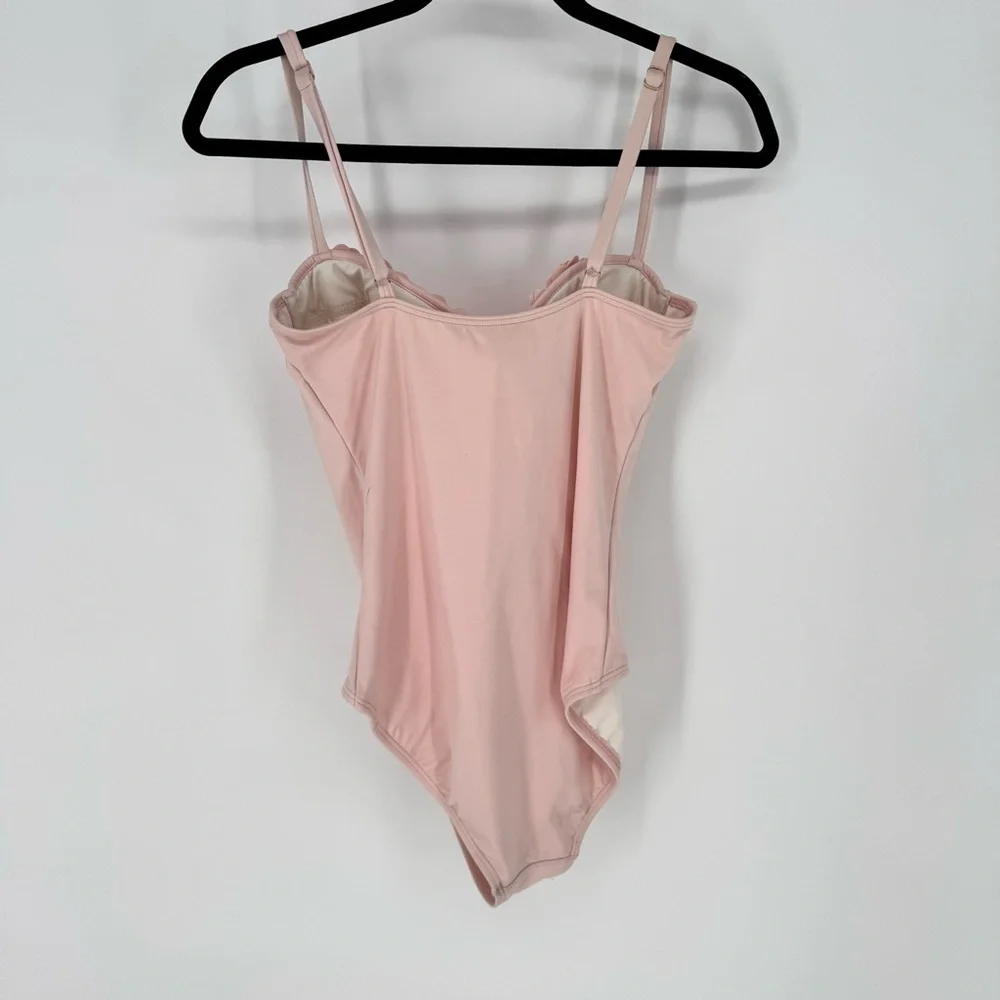 kate spade Pink Floral Trim One-Piece Swimsuit